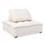 Chaise longue carrée à dossier rembourré de 42 po Jakylia, lin