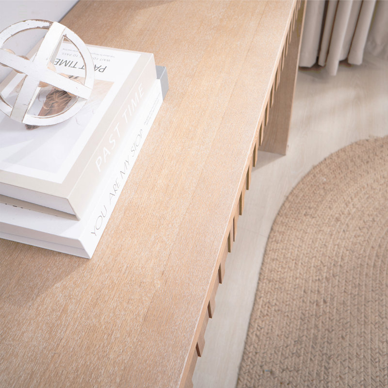 Console moderne avec 4 tiroirs - 59,2 po, Naturel