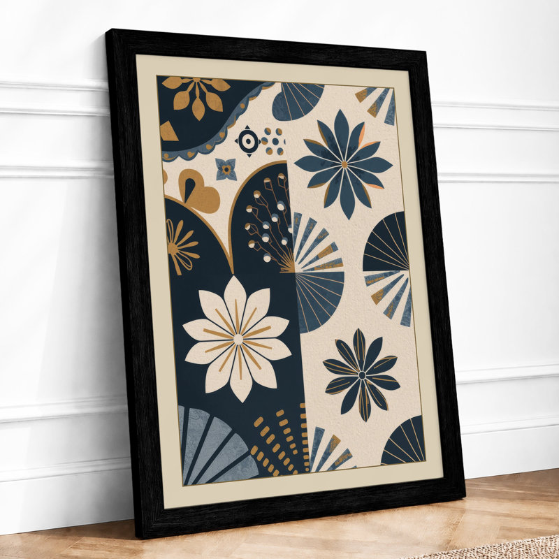 Geometry Botanical - Framed Print, A4 - 29.7 x 21.0 cm, Black