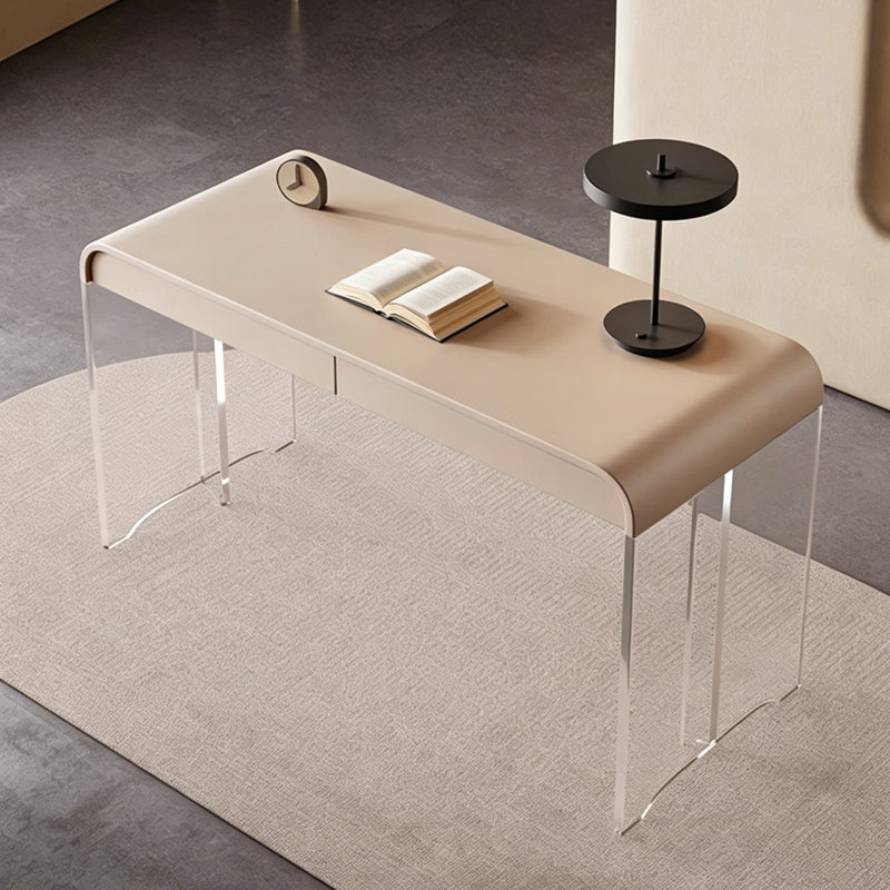 Bureau 47,24 "luxueux et moderne avec lumière de couleur champagne, 29.53" H x 47.24" W x 19.69" D