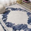 Tapis ivoire / bleu marine Amee-540416431