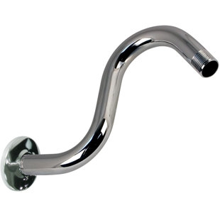 Jones Stephens 6 SHWR ARM RSR & FLANGE CP - Chrome Plated