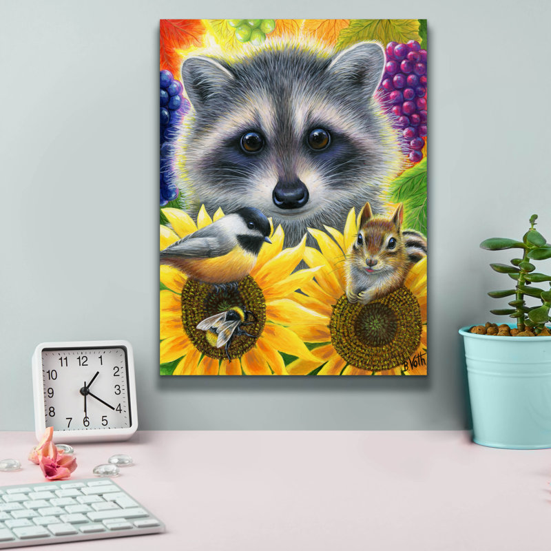 «Sunflower Friends» par Bridget Voth, H 16 po x l 12 po x P 0,75 po