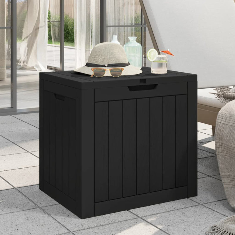 Latoyia Garden Storage Box 55.5X43x53 Cm Polypropylene, Black