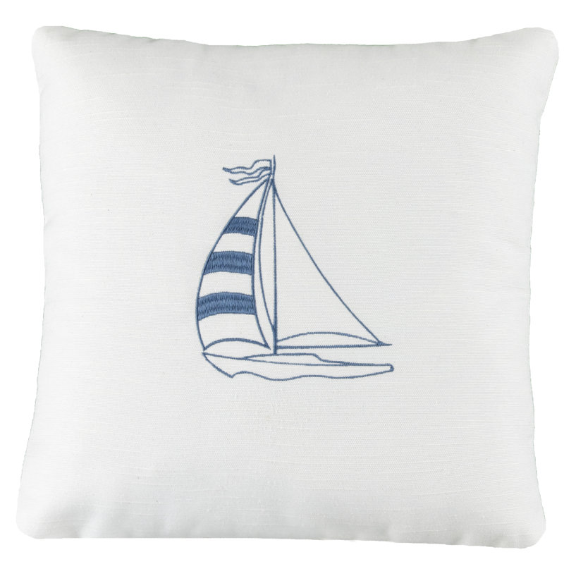 Savannah Embroidered Reversible Throw Pillow