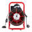 Drain Cleaner Machine Drain Auger 75FT x 3/8 Inch Manual Feed & 4 Cutters