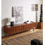 Console télé en bois massif de style Mid-Century avec façade d'armoire à lattes verticales-1371436220