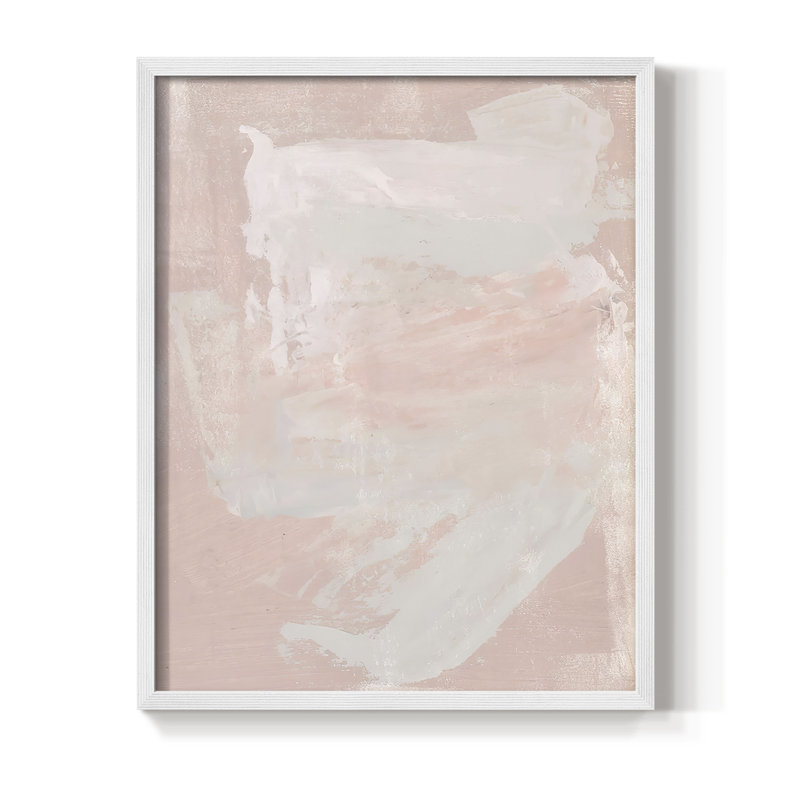 «Hazy Summer II», reproduction encadrée - bois massif, H 10 po x l 8 po, Blanc