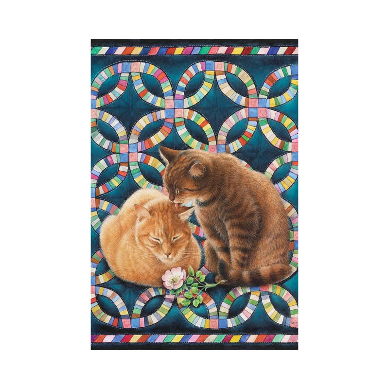 Valentine's Day With Spiro And Blossom by Ivory Cats - Wrapped Canvas Print, 66.04 cm H x 45.72 cm W x 3.175 cm D