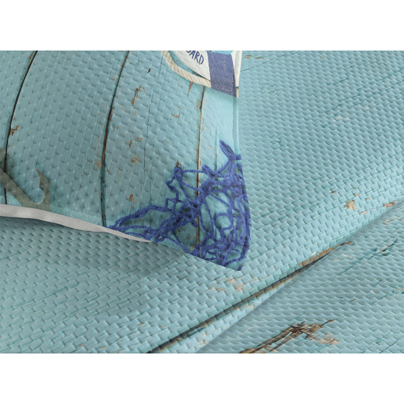 Coastal Polyester Coverlet, King Bedspread + 2 Shams