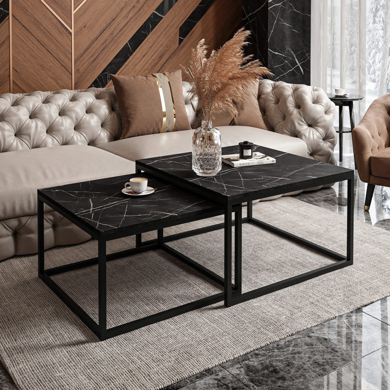 Kyndrick Frame Coffee Table, Black