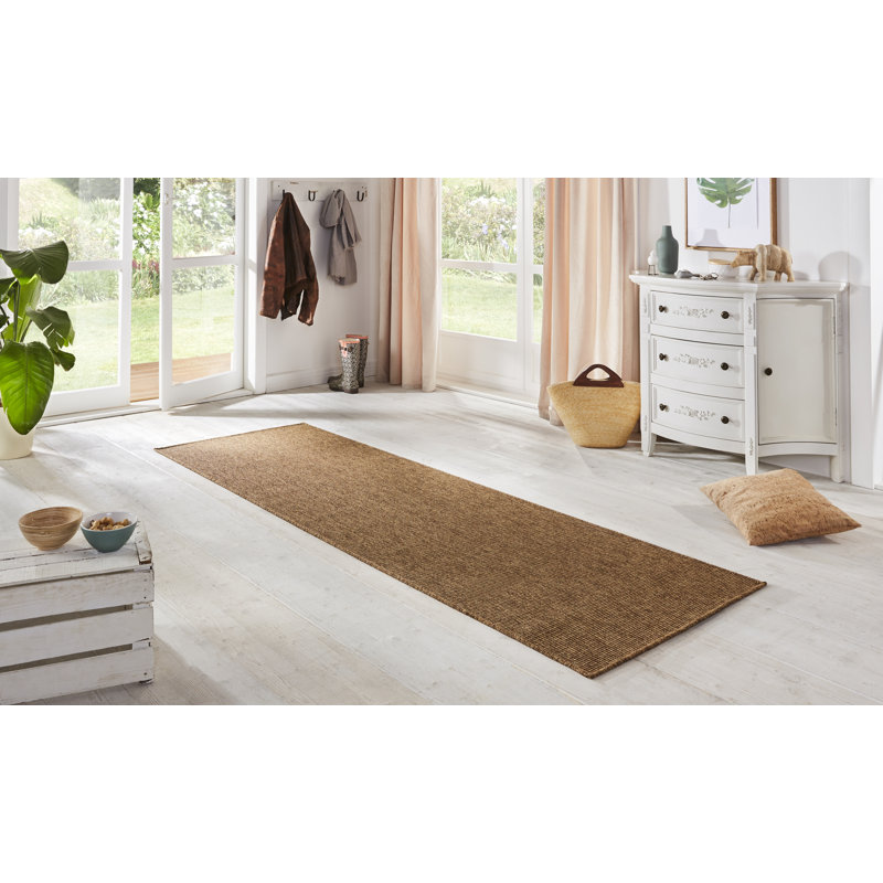 Nature Machine Woven Brown Indoor / Outdoor Rug, Rectangle 80 x 150cm
