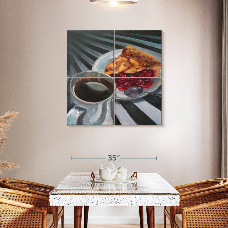 Tarte et café Yarlin, H 38 po x l 38 po