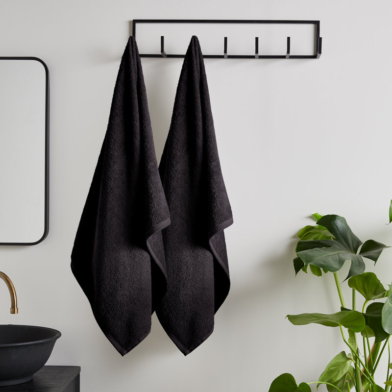 Quick Dry Cotton Bath Sheet, Black