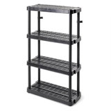 Gracious Living 4 Shelf Adjustable Height Ventilated Medium Duty Storage