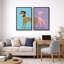 Illustration de chien moderne ludique, images de chambre d'enfant, impression sur toile encadrée-2072946893-2072946897