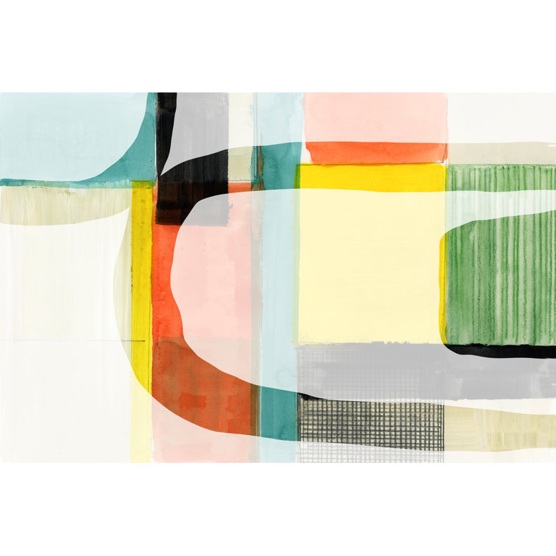 Rainbow Roundabout I by Cartissi - Print, 24" H x 36" W, No, Maple Floater Framed