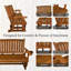 Fauteuil coulissant en bois avec dossier haut et siège profond, bois de sapin massif-1903848307