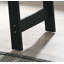 Table de bout noire 19 po avec finition en faux marbre Kenzo