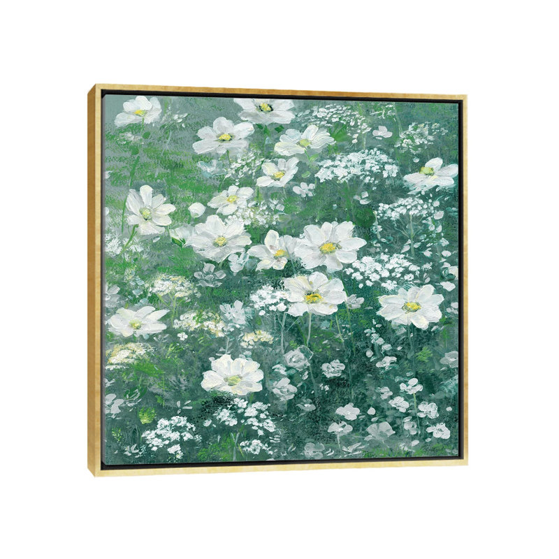 «Springtime Garden» par Sally Swatland - reproduction d'art, Toile encadrée d'or, H 26 po x l 26 po x P 1,5 po, Pas de tapis