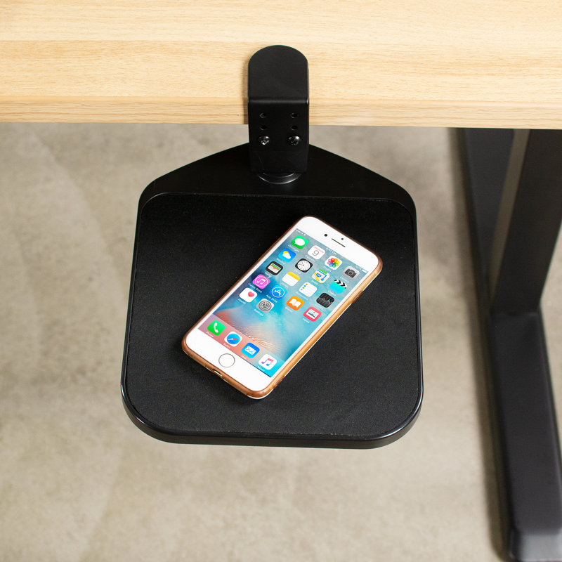 Vivo Black Rotating Desk Clamp Adjustable Computer Mouse Pad And Device Holder