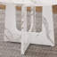 Table de salle à manger de 47,24 po pour 4 personnes - Table de ferme en panneau de fibres à densité moyenne au fini marbre blanc, capacité de 300 lb, facile à assembler pour la cuisine / salle à manger - Table moderne épicée-1382033156-1382033158