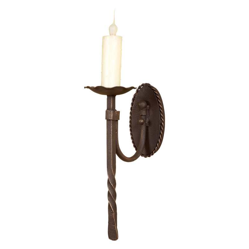 1 - Light Candle Wall Light, Bronze