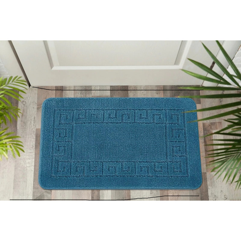 Aidelyn Non-Slip Indoor Doormat, Blue, 40cm W x 60cm L