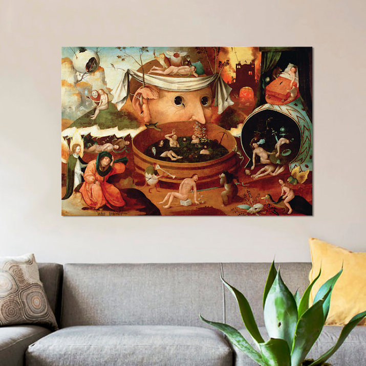 « vision de tondal (vision de tondal) », impression sur toile, H 26 po x l 40 po x P 1,5 po, Toile tendue, Pas de tapis