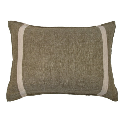  Grande housse de coussin 100% lin à chevrons Rory (28 po x 36 po)