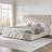 Bed Frame With Adjustable Headboard And 4 Storage Drawers, Linen Upholstered Platform Bed Frame-110095405-110095412