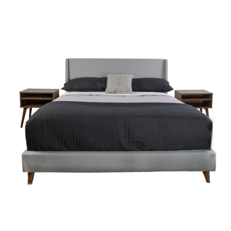 Ensemble de lit tapissier avec 2 tables de chevet, Queen