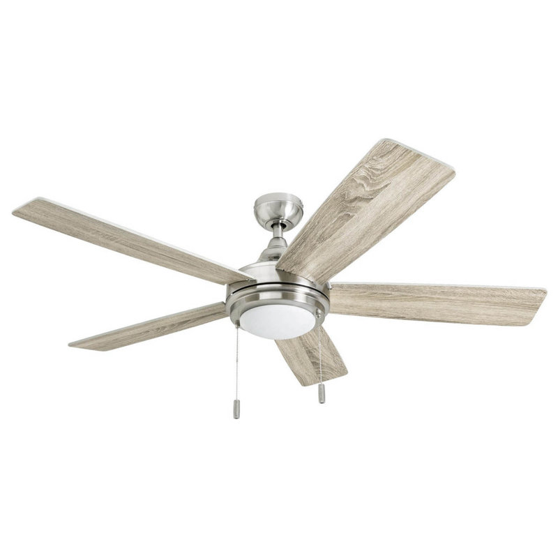 Ventnor 52" Ceiling Fan with LED Lights, Brushed Nickel
