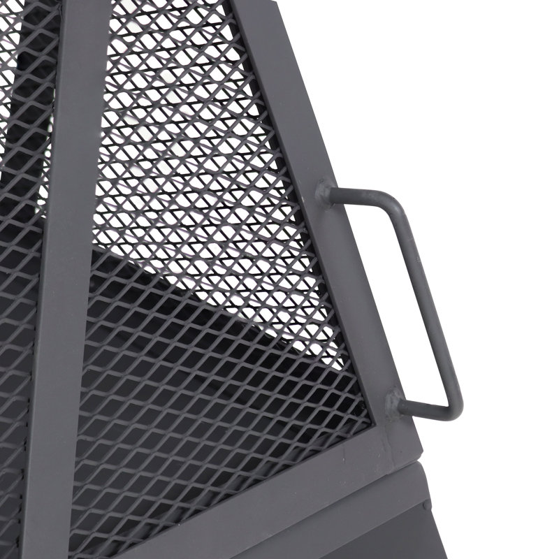 Majestic Pyramid Steel Mesh Fire Pit