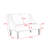 Ellen Swoop Arm Settee Bench With Nailhead Trim For Entryway-1625762410