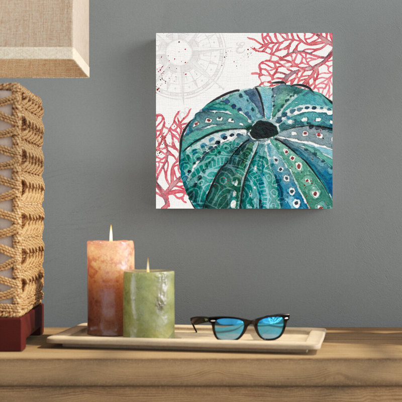 Reproduction d'art sur toile tendue "Ocean Finds X III" par Daphne Brissonnet, H 12 po x l 12 po