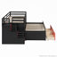 Lit mezzanine avec bureau coulissant, lit gigogne et marches de rangement-2084425820-2084425821