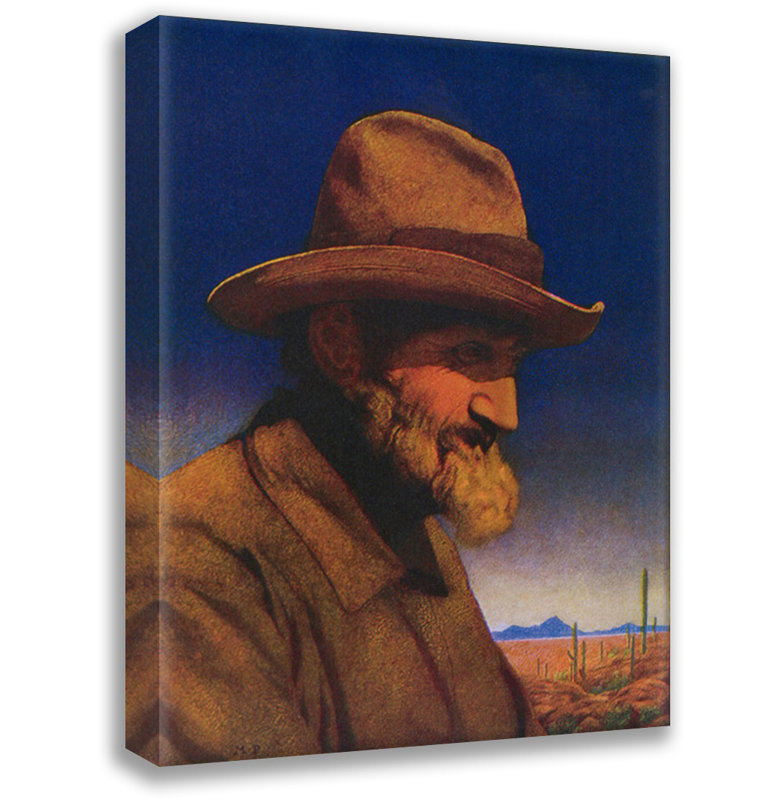 "Bill Sachs" par Maxfield Parrish, toile tendue avec châssis, H 24 po x l 17 po