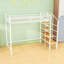 Lit mezzanine simple en métal avec escalier multifonctionnel et tablette de rangement supérieure-1615765359