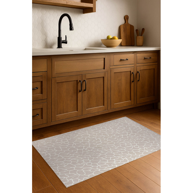 Tapis de cuisine antidérapant Patch Play, Rectangle 4pi x 6 pi, Taupe