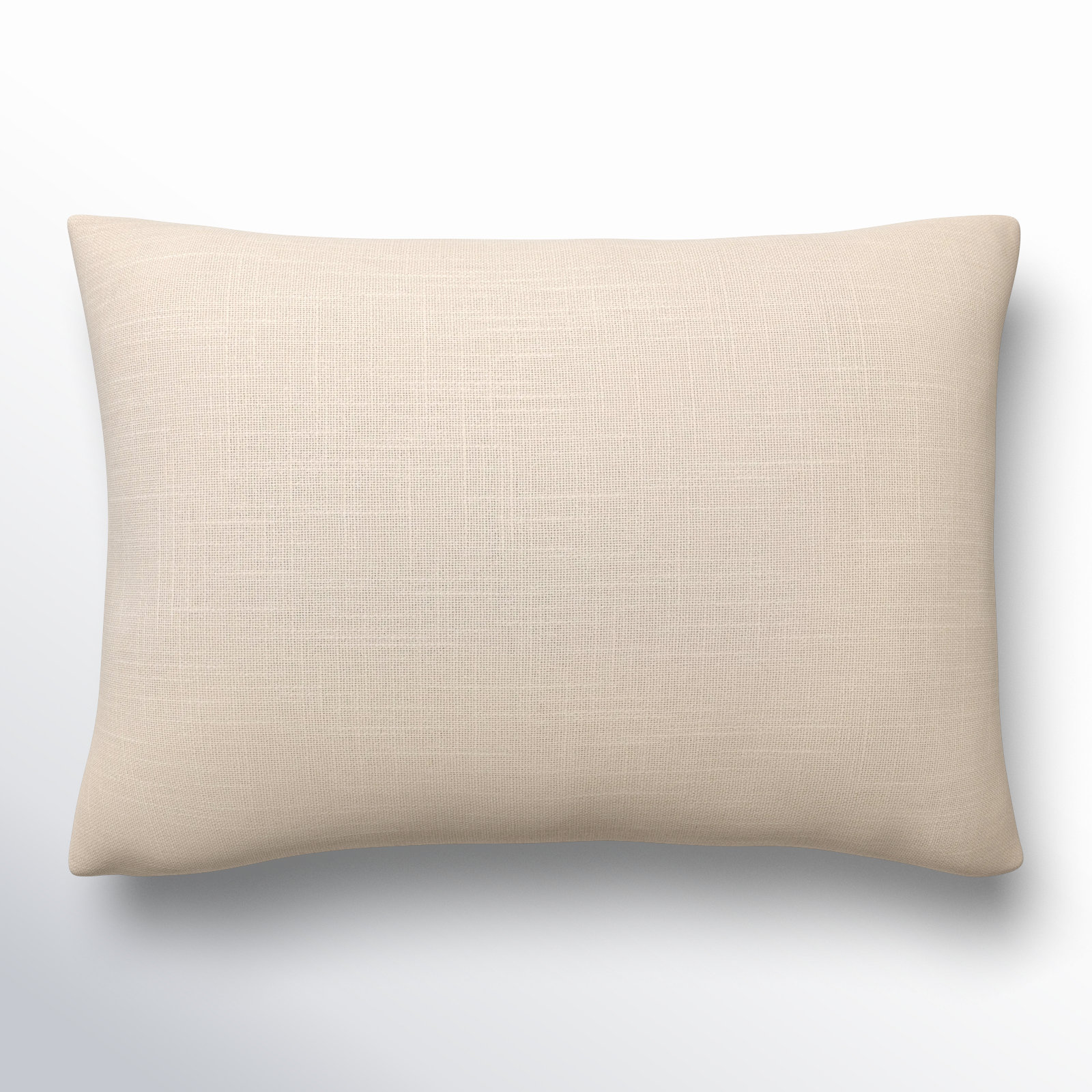 Laurette Cotton Lumbar Pillow Cover, Down, Tan
