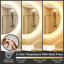 Miroir de salle de bain rond arrondi à DEL à intensité variable avec miroir de salle de bain à réglage de 3 couleurs et miroir de salle de bain rétro-éclairé avec verre trempé-105502961-105502954