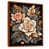 Toile avec cadre flottant brun