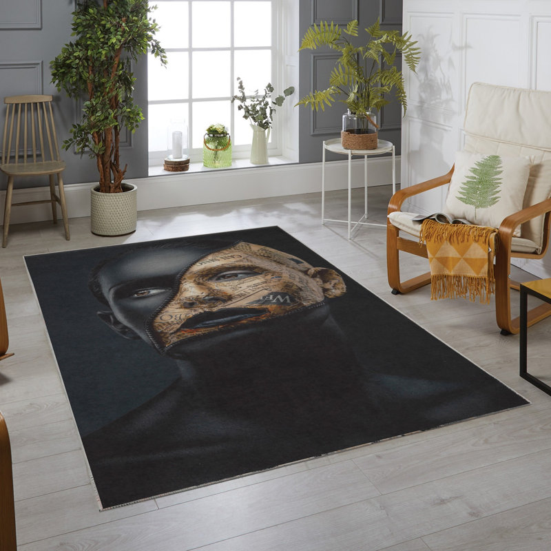 Premium Hall Carpet, 31.5 x 78.7 Inches | 100% Polyester, Antibacterial | 0.04 in Pile Height, Non-Slip Underside, Machine Washable | 3D Digital Printing | Ideal for Living Room & Entryway, Easy Maintenance