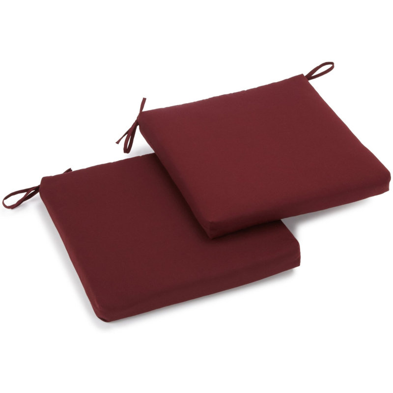 Outdoor 3'' Seat Cushion, Burgundy, Twill