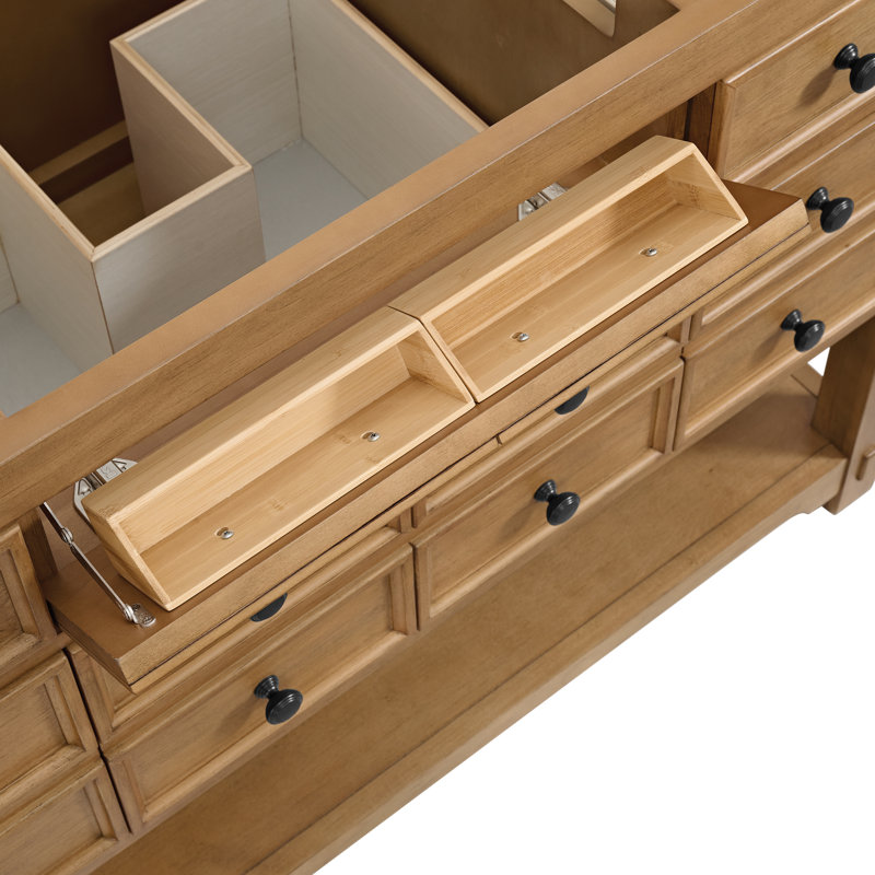 Malibu 48'' W Single Bathroom Vanity Base, Amber Birch