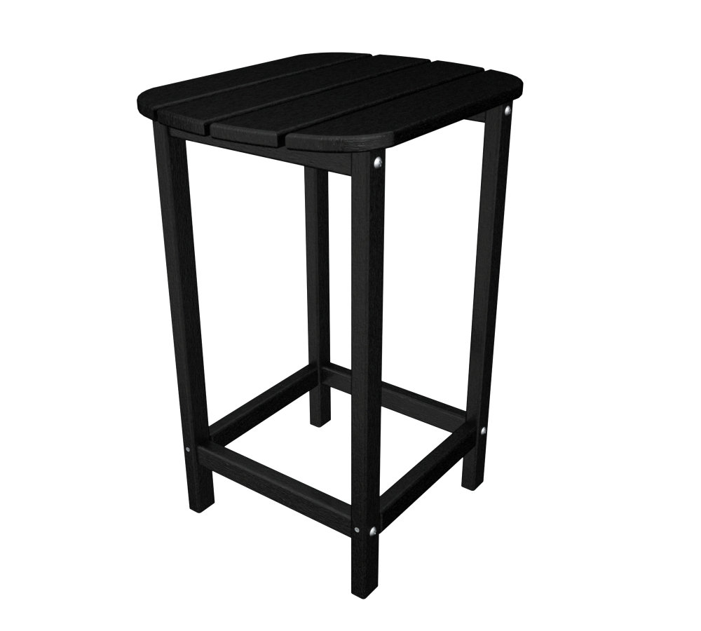 POLYWOOD® South Beach 19" Patio Side Table, Black