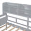 Lit de jour gris avec lattes en bois massif, tablette de chevet et 2 tiroirs - polyvalent pour le soutien de la chambre à coucher et du salon, style de salon fonctionnel-121104801-121104803