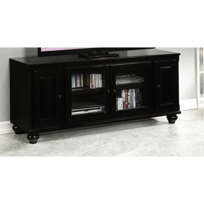 Modern Black Tv Stand For 50 - 59" Tvs, 4 Doors And 3 Shelves An Organized Home 59 Inch In Black, Shelves, Adds Charm To Your Living Space