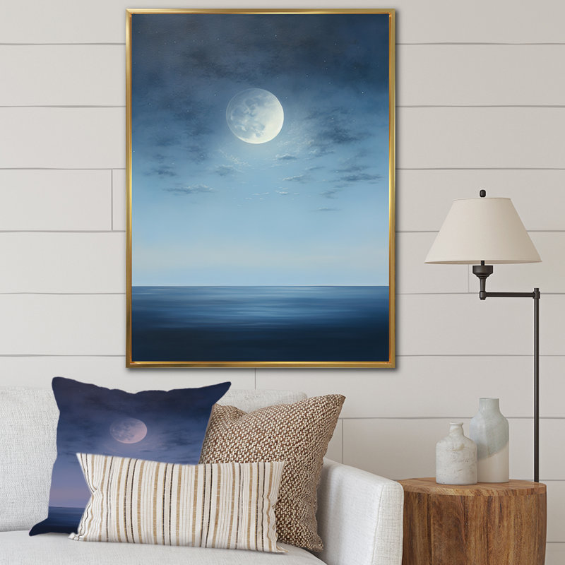 Magical Forest Moons Melody I sur impression sur toile, H 40 po x l 30 po x P 1,5 po, Cadre flottant doré